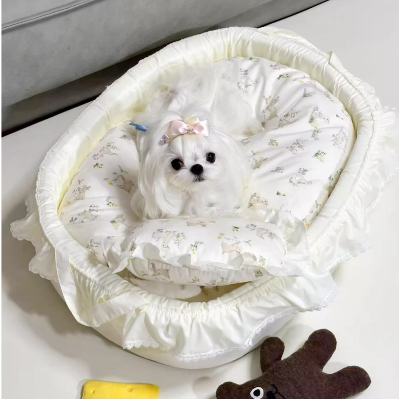 Premium Hypoallergenic Canine/Kitten Sleeping Pad with Removable Cover