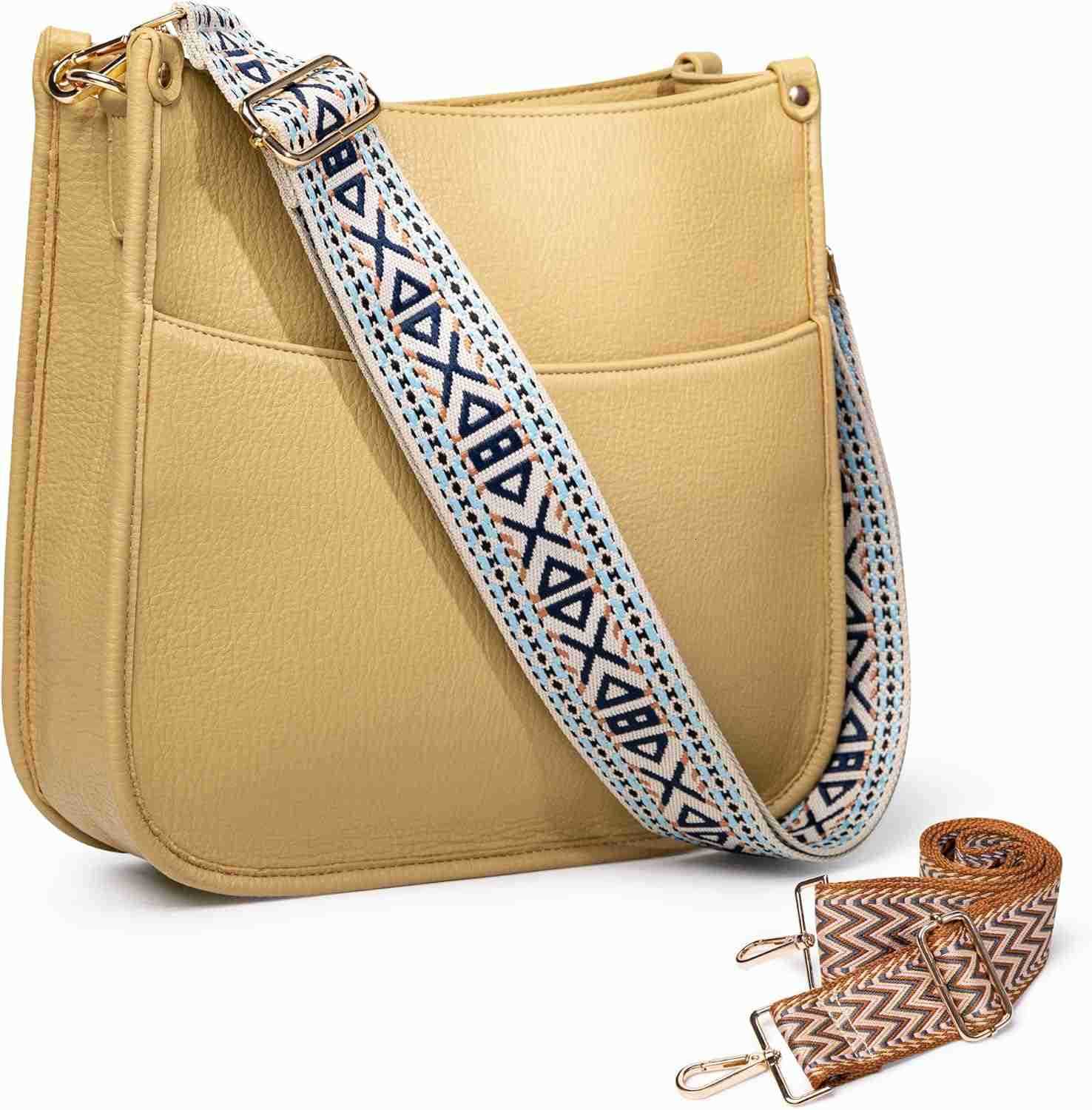 Terry Vegan Leather Crossbody Fashion Shoulder Bag Purse with Adjustable StrapW250911