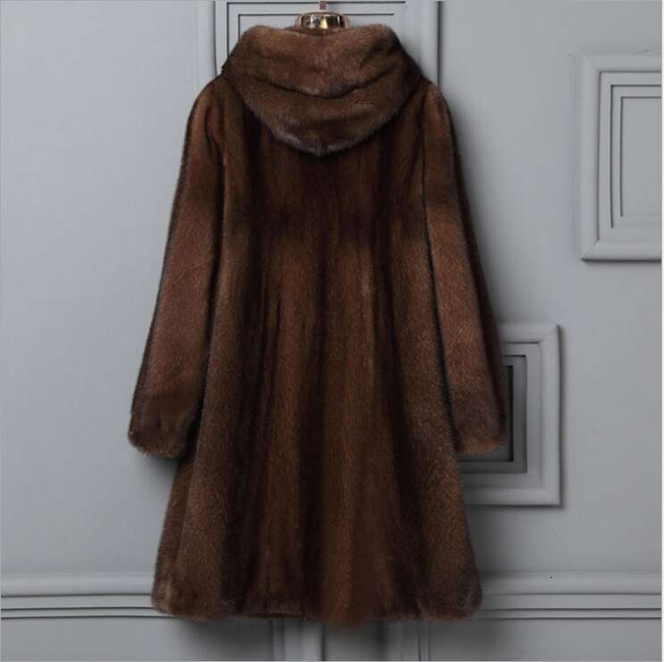 Women's Clothing Coats For Women Fur Whole Mink Long Hooded 250912