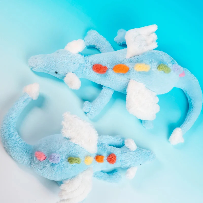 60100CM Adorable Flying Dragon Animals Sky Blue Dolls Super Soft Throw Pillow Cartoon kawaii Birthday Christmas Gifts Decor 250910