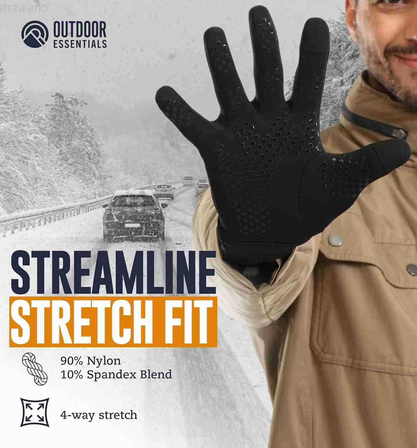 Running Gloves Touchscreen Mens Winter Gloves Glove Liners Hiking Gloves Cold Weather Warm GlovesW250911