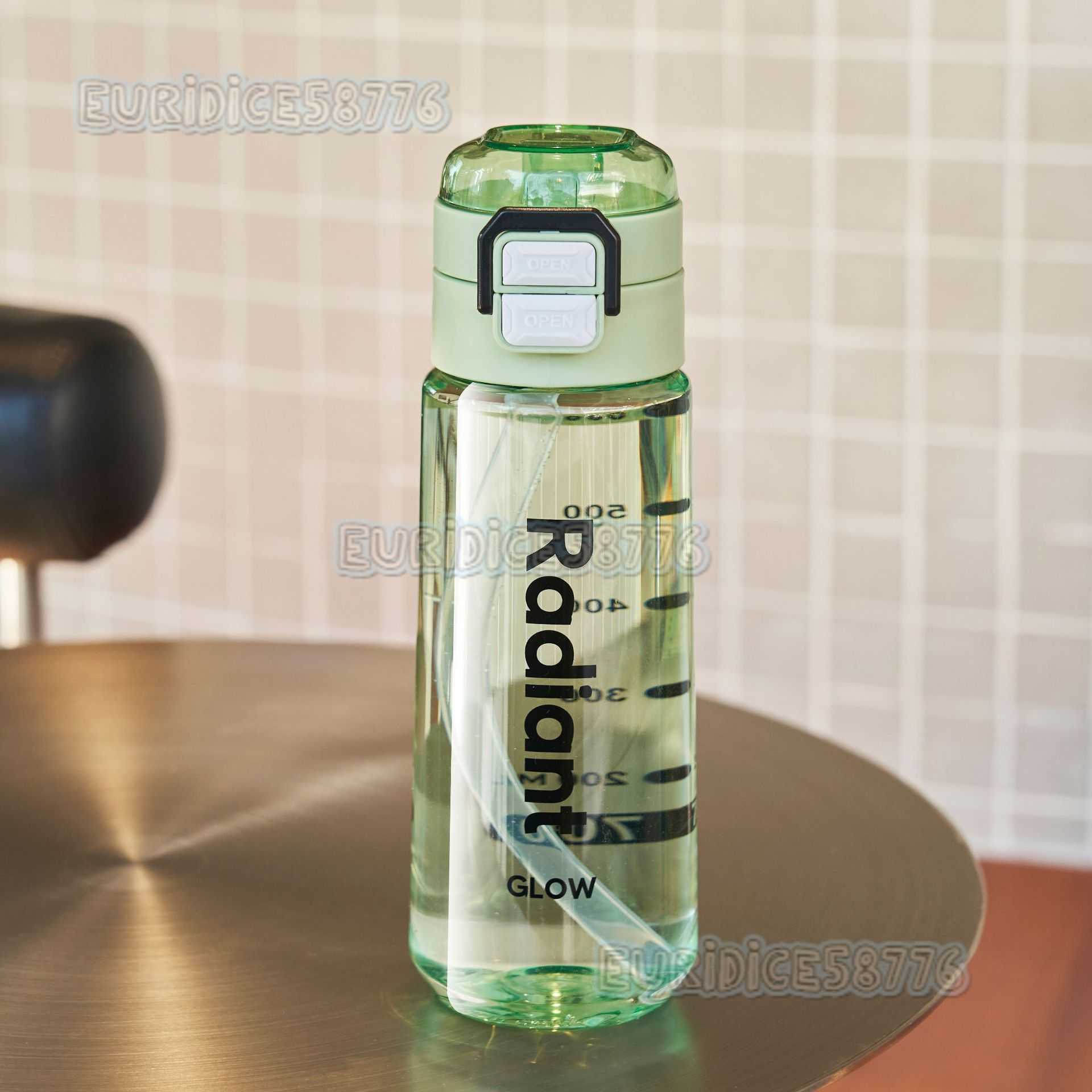 Double Drinking Cup Portable Outdoor Summer Plastic Water Bottle High Appearance Sports Water Bottle Popup Lid Unisex Straw Cup H250911