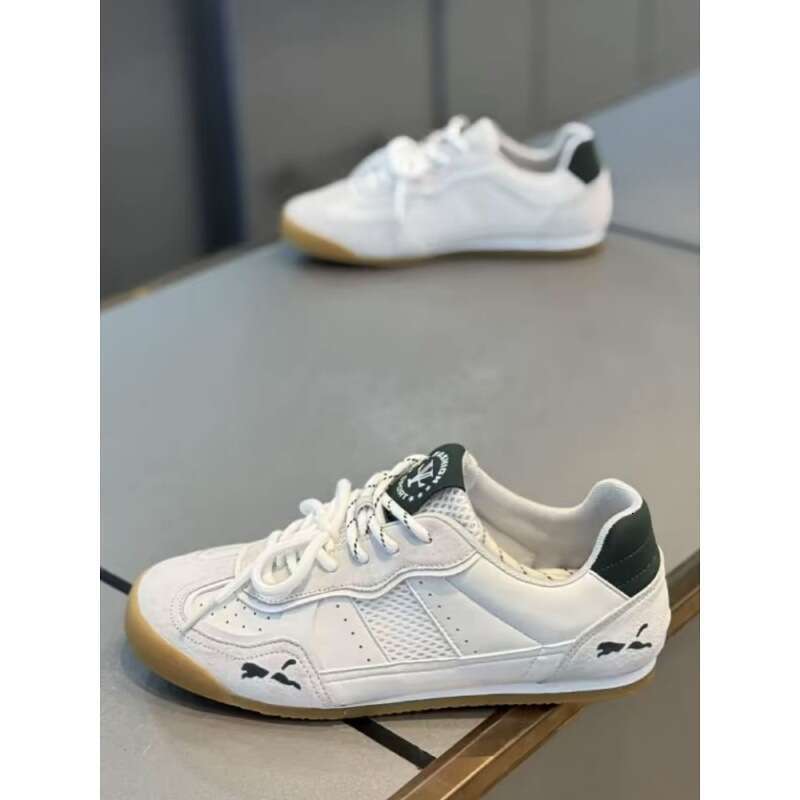 2025 Summer New Fashion Versatile Comfortable Leather Mesh Patchwork Forrest Gump Shoes Men's Soft Sole Lightweight Trendy Sneakers