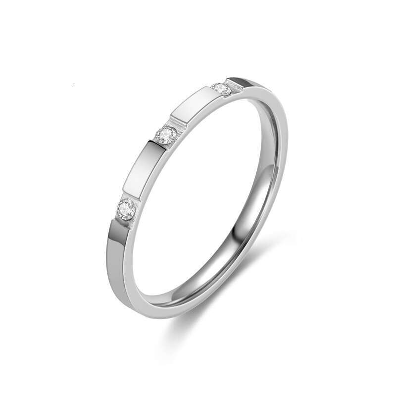 Band Ring Designer rings for women Luxury jewelry men Wedding love ring Stainless steel plated with 18K gold set with zirconia Holiday and vacation gi