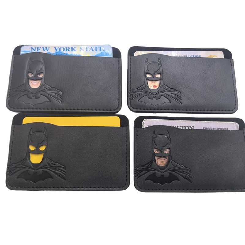 1pcs Leather Bat ID Card Holder Case Wallet Personalized SuperHero Mask Card Holder Gift W250911
