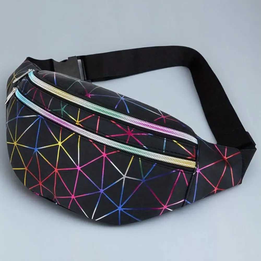 Glitter Waterproof Waist Pack for Women Laser Design Fanny Pack Stylish Belt Bag for Outdoor Sports Hiking Running Shopping Z250911