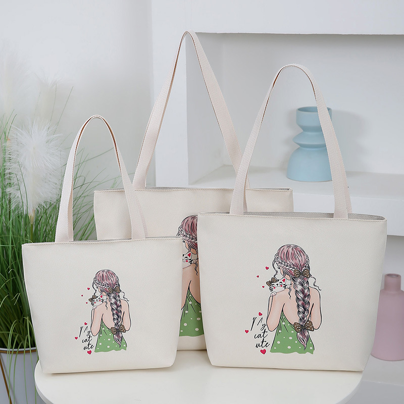 Canvas Bag For Women New Style College Student Class Bag Large Luxury Bag Designer Bag Free Shipping Capacity Tutoring Tote Bag Commuting Tote Bag
