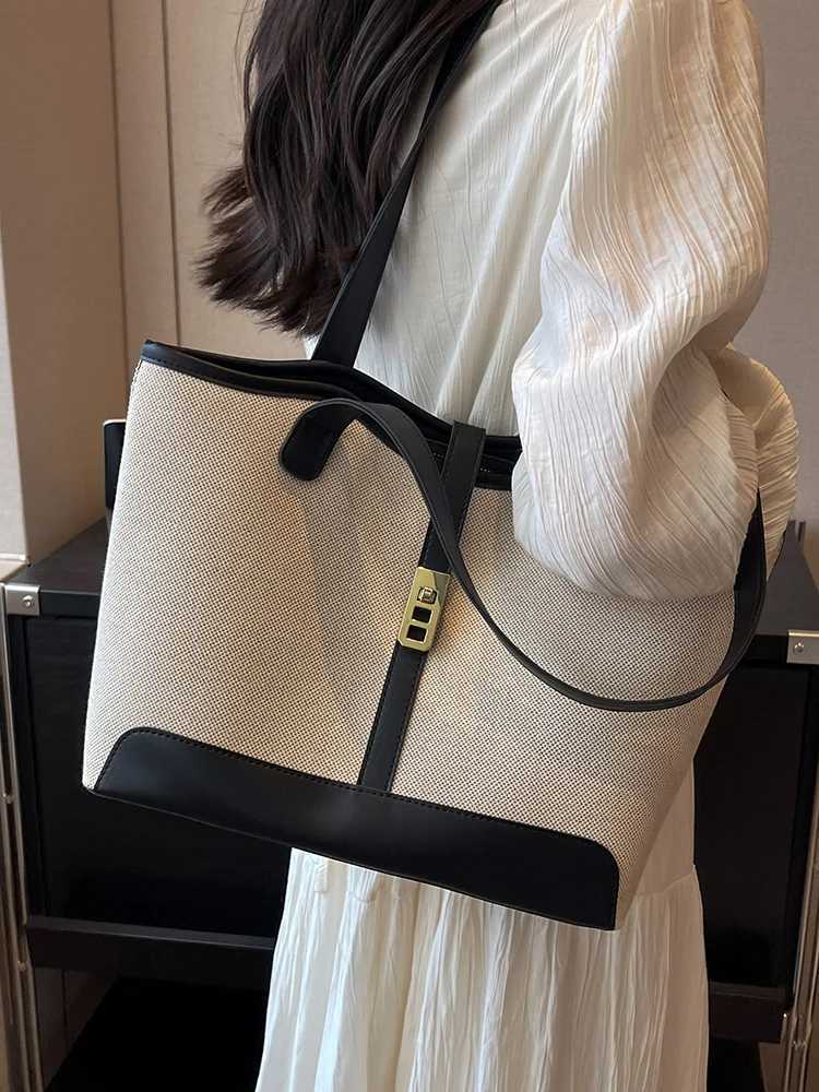 Trendy Large Capaci Canvas Tote Bag 2025 New Sle Commuter Bag Versatile Student Class Single oulder Tote Bag Z250911