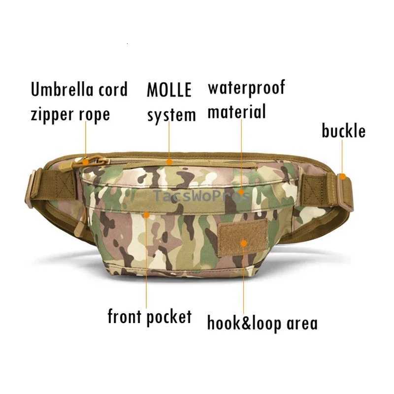 800D Waterproof Oxford Waist Bag Mens Hunting Fishing Accessories Waist Packs Camouflage Tactical Tolls Chest Bag Z250911