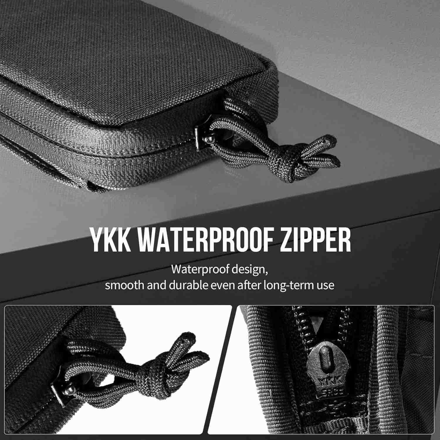 Front Pocket Wallet with Zippers Tactical Small Coin Purse Nylon Minimalist Wallet for Men WomenW250911