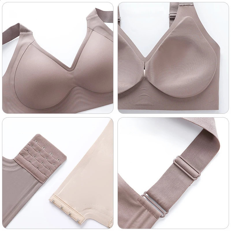 FallSweet Push UP Bra for Women Seamless Plus Size Bras Thin Cup Wireless Bralette Sexy Brassiere Femme M6XL 250917
