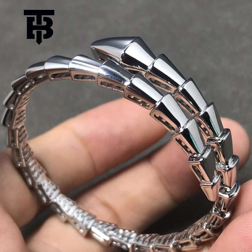 TB BHULAMTE Gold Silver Bracelet Womens bracelet Jewelry Bangle Women Mens Serpentine Letter Snake Couple Luxury Diamond Bracelets Unisex
