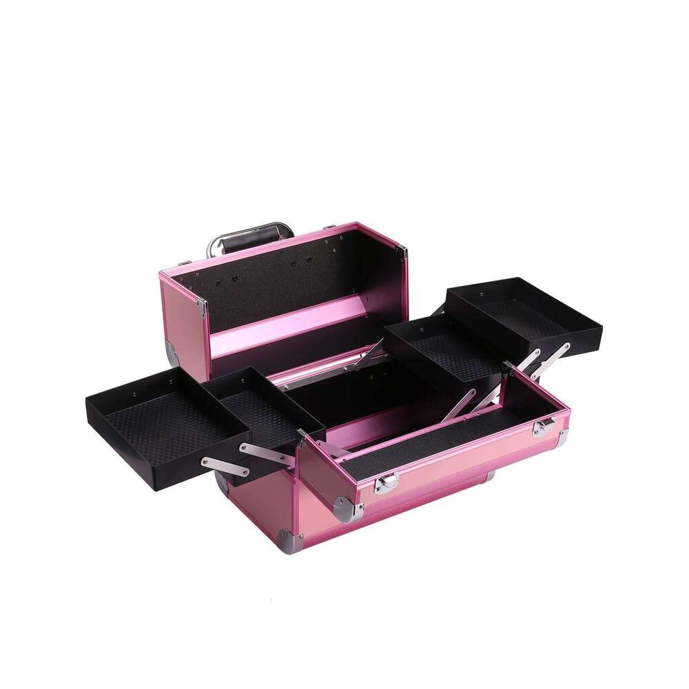 Train Aluminum Alloy Pedicure Tool with Handle Cosmetic Box Portable Makeup Case Organizer