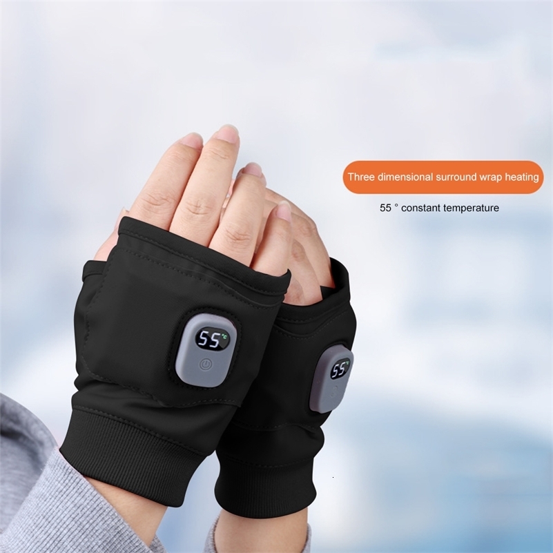 Rechargeable Electric Heated Gloves 360 Degree Heating Thermal Heated Gloves Windproof Touchscreen for Outdoor Hiking Cycling 250910