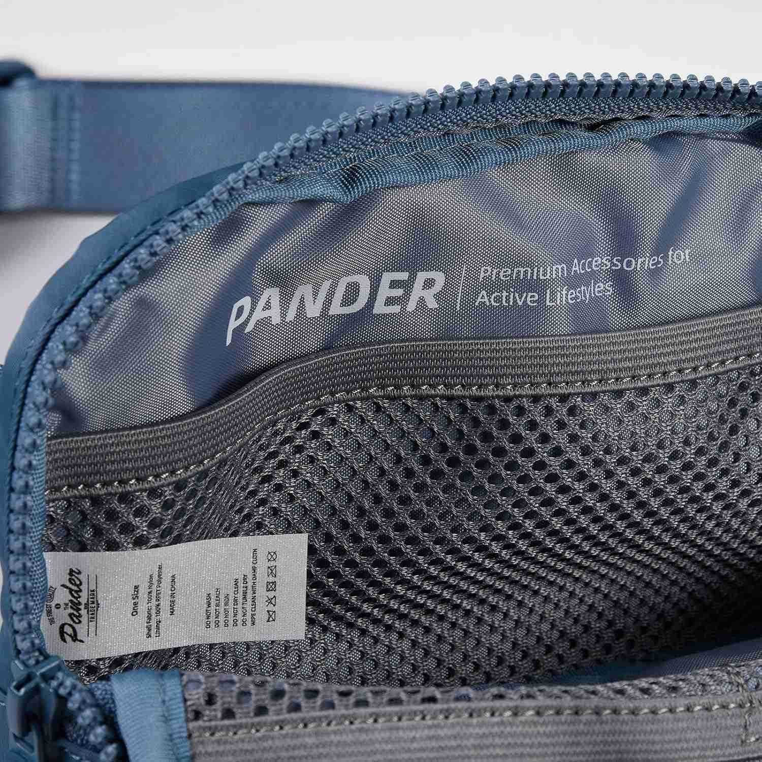 Two Way Zipper Fanny Pack Nylon Everywhere Belt Bag for Women Water Repellent Waist Packs Crossbody Bags with Adjustable Strap Indigo BlueW250911