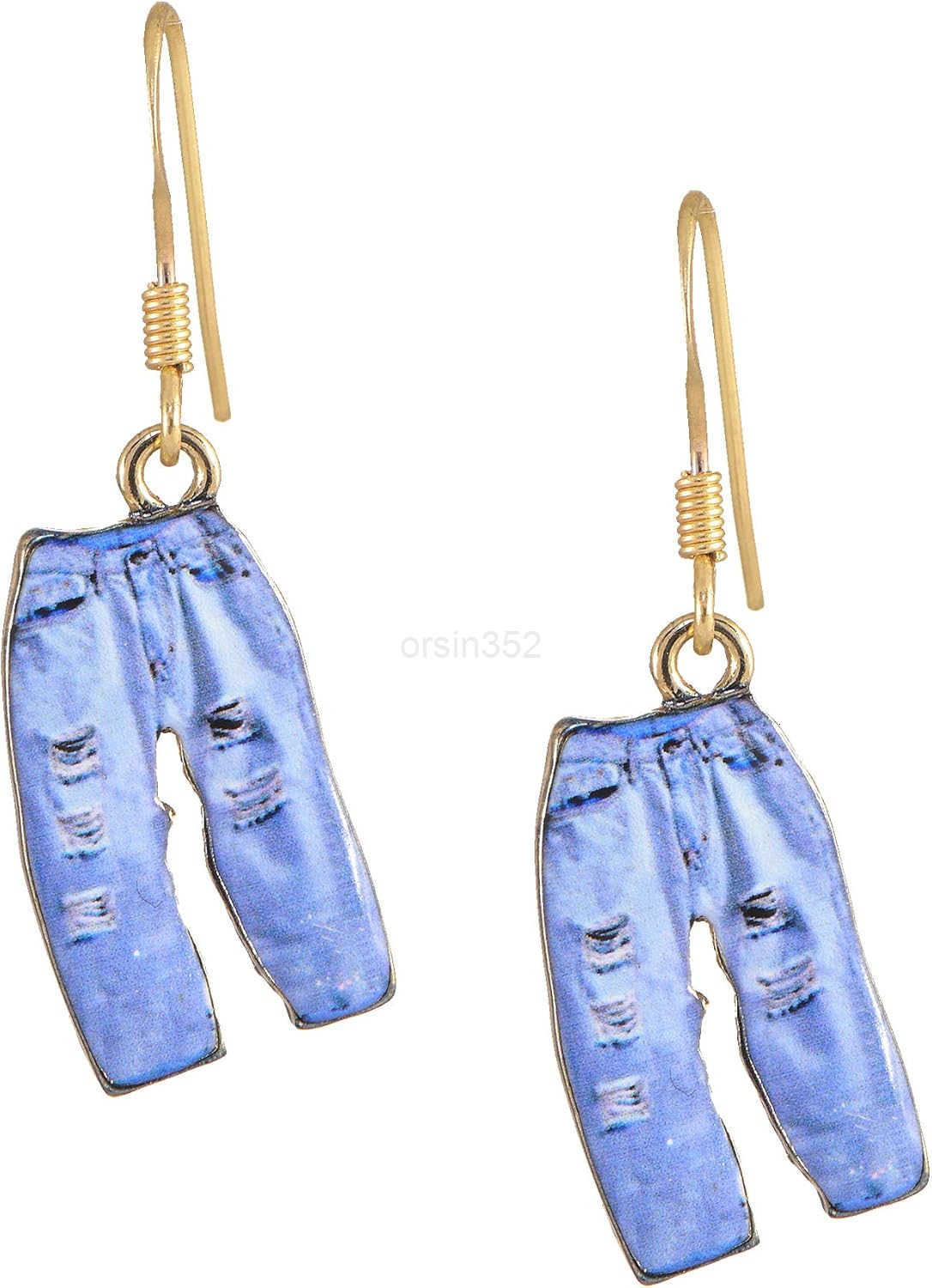 Whimsical Charm Dangle Earrings Blue ButterflyW250911