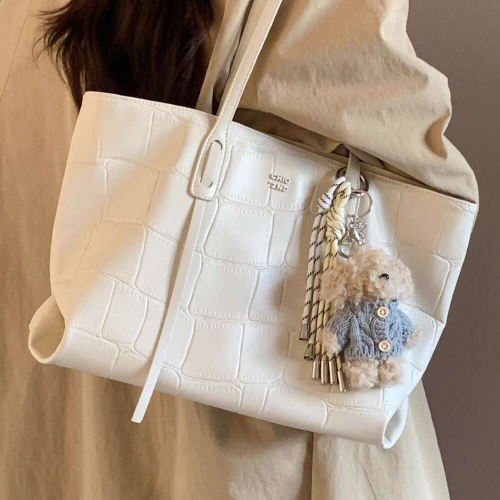 Cream Diary Tote Women, Large Capacity 2025 New Model Handbag and Shoulder Bag Designer Bags for Commuting