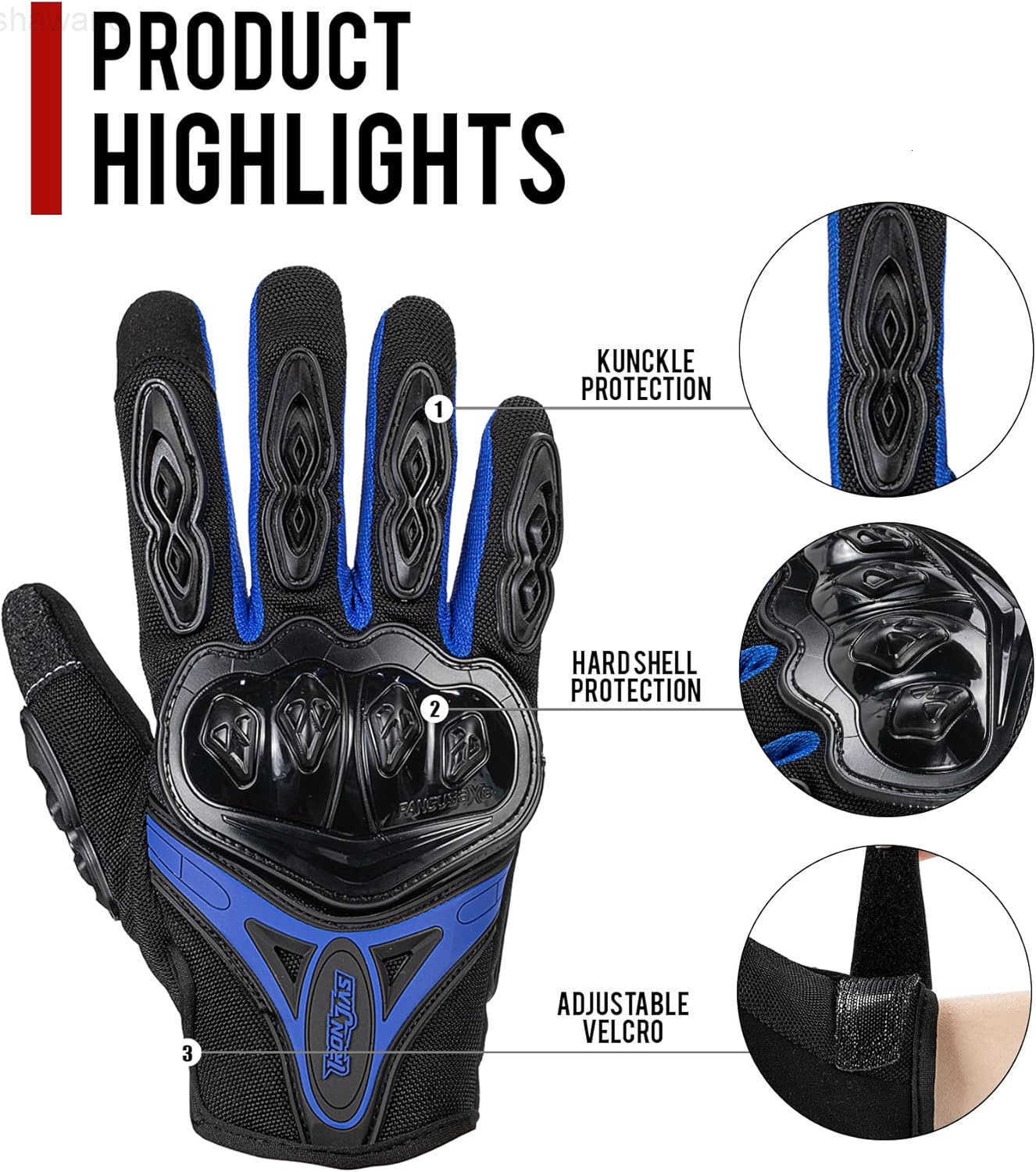 JIAS Motorcycle Gloves Full Finger Durable for Road Racing Bike Summer Spring Powersports Support Touch Screen BlackLW250911