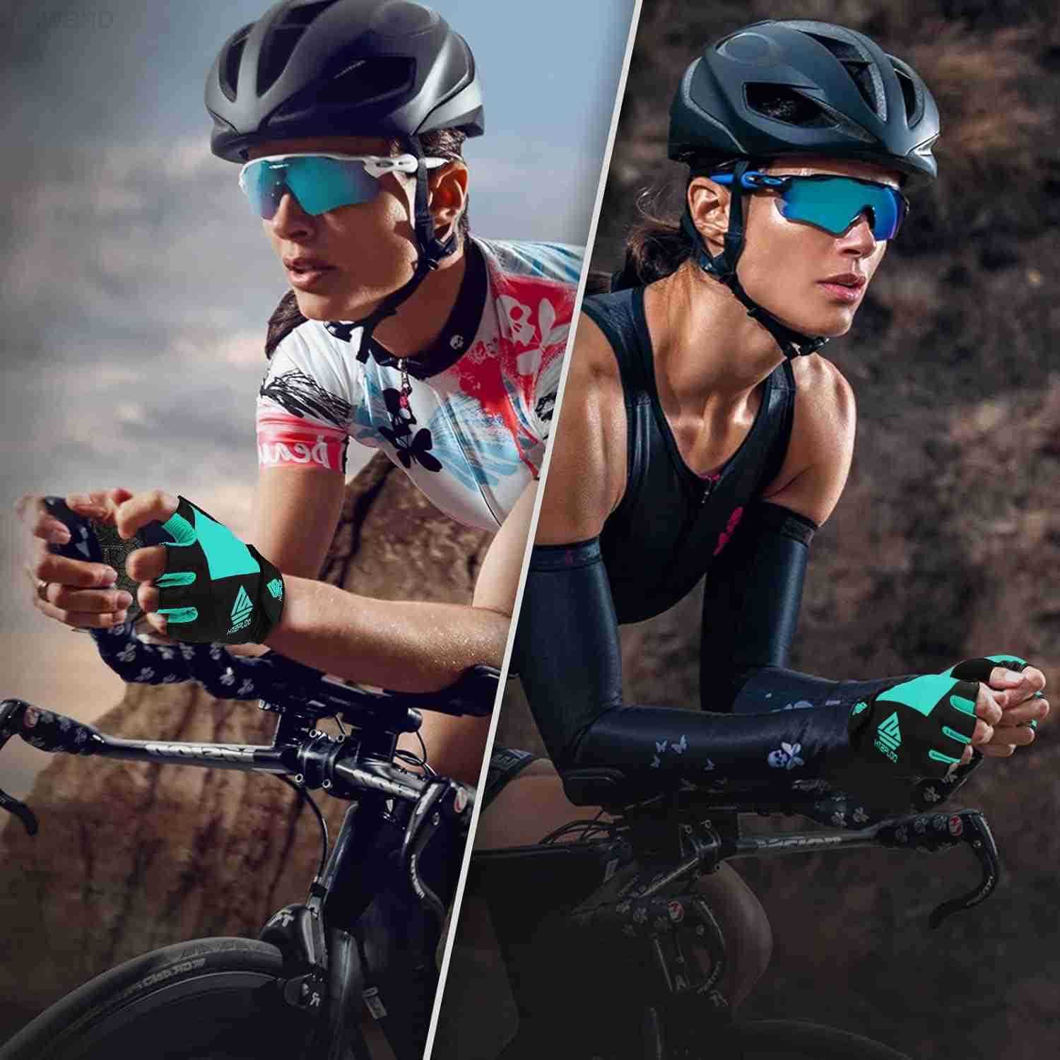 Bike Gloves for Men Women with AntiSlip ShockAbsorbing Pad Light Weight HalfFinger Cycling GlovesW250910