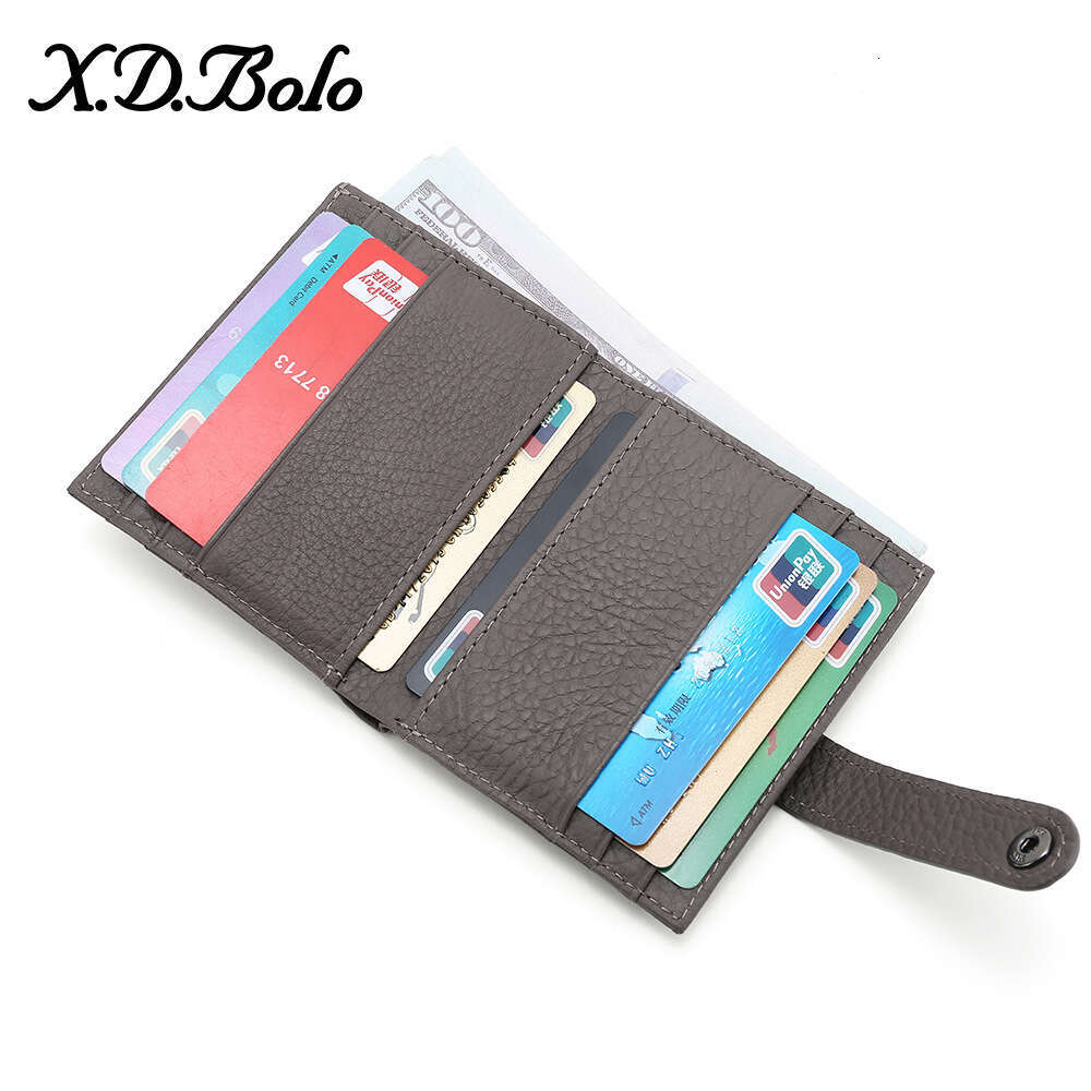 Cowhide Small Wallet for Women, Short Coin with Multiple Slots, Korean Style Student Wallet, Mini Card Holder Purse designer wallet B5