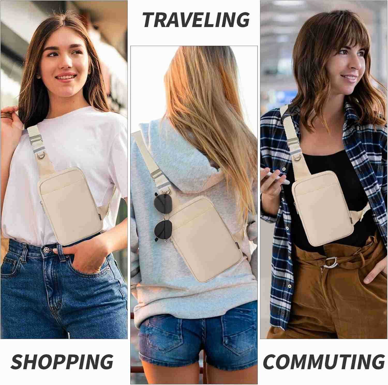 Small Sling Bag for Men and Women with RFID Pocket Anti Theft Crossbody Chest Bag Casual Travel Bag for HikingW250911