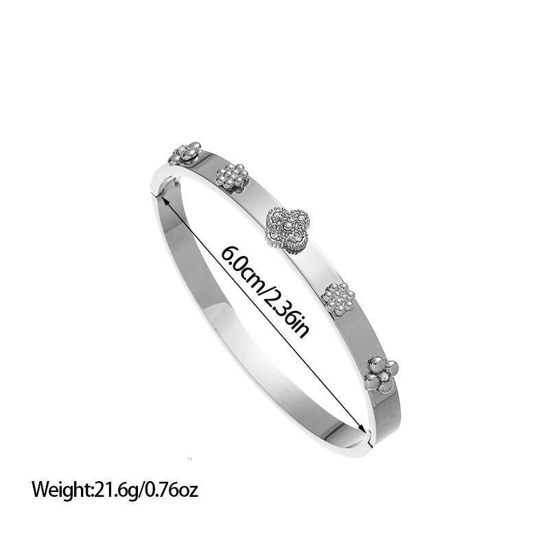 gold tone bracelet designer for women bracelet Four Leaf Clover Bracelet 18K Gold Plated Full Diamond Luxury Jewelry Bracelet Niche Design Four Leaf F