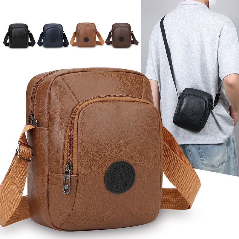 New Fashion Soft Free Shipping PU Designer Bag Single Shoulder Small Bag Casual Sports Men S Crossbody Bag Luxury Bag Business Portable Commuting Vers