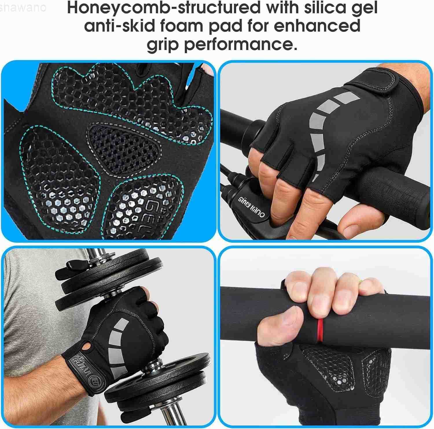 Workout Gloves Suitable for Men and Women Full Palm Protection Exercise Gloves for Weight Lifting Cycling Gym Sessions Workout Training Gym Gloves wit