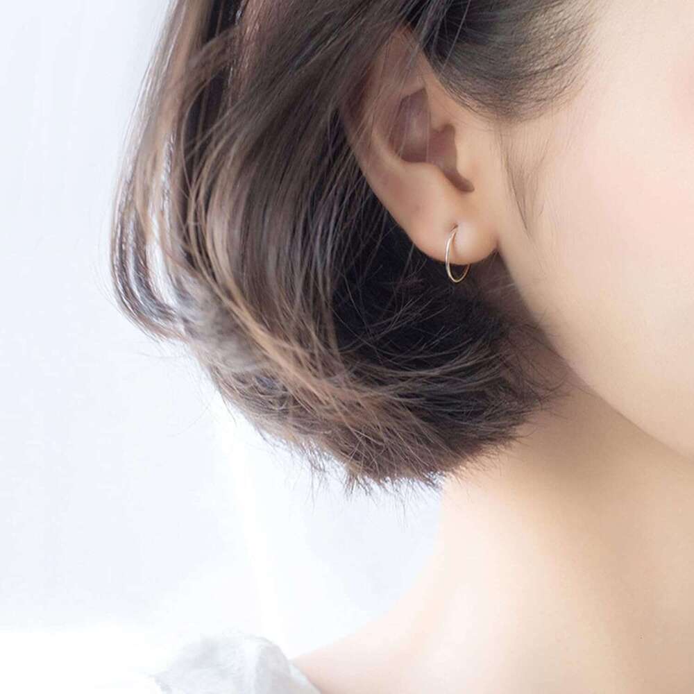 Earrings- Cartilage Endless Small Hoop Set for Women Men, 3 Pairs of Hypoallergenic Sterling Sier Tragus Earrings Nose Lip Rings