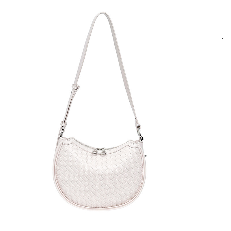 2025 new women's cross-border woven crescent shaped bag luxury bag niche high-end feeling armpit bag designer bag shoulder bag