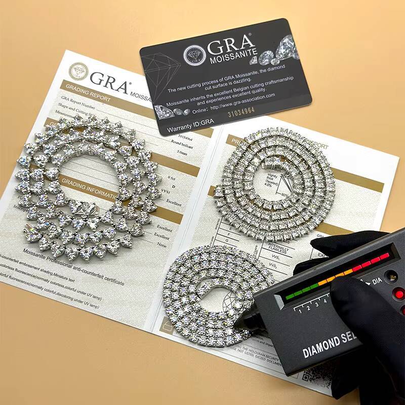 925 Solid Sterling Silver Tennis Chain Bracelet Champagne Clustered GoldPlated Diamond Mossianite for Gift