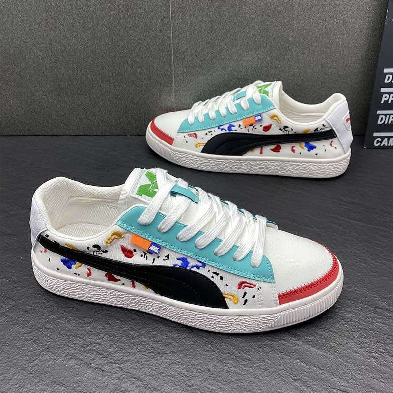2025 Spring New Canvas Korean Style Casual Sports Versatile Single Mesh Breathable Comfortable Trendy Men's Shoes Odor-resistant