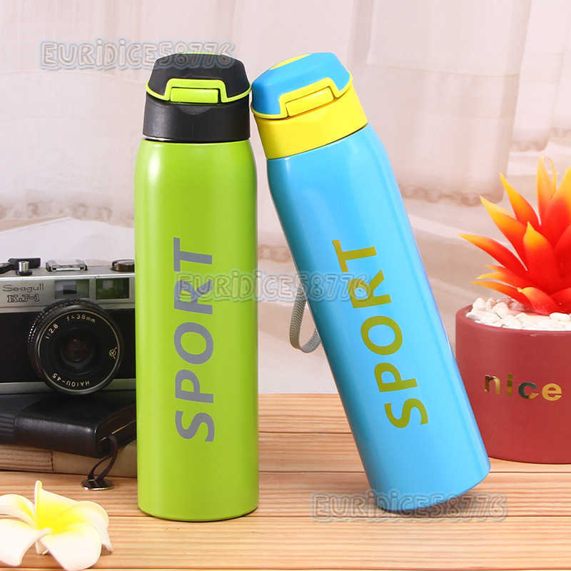 304 Stainless Steel Insulated Cup Outdoor Sports Water Bottle Hiking Travel Portable Straw Cup Business Gift H250911