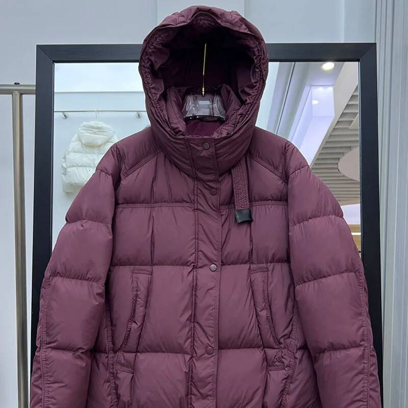 Temperament Short White Duck Women's Coat2025 New Winter Thickened Hooded Loose Women Down Jackets H561