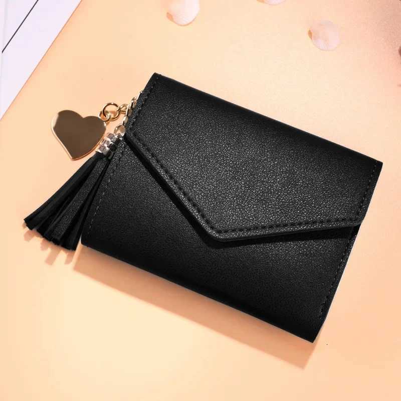 Mini Tassel Wallet Women Fashion Purse Female Short Mini Wallets Korean Students Lovely Purse Female Small Wallet for Women W250911
