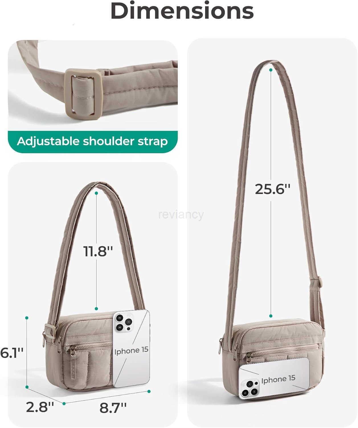 Cross Body Purse Mini Crossbody Bags for Women Travel Purse Puffy Shoulder Handbag Wallet with RFID Blocking SlotsW250911
