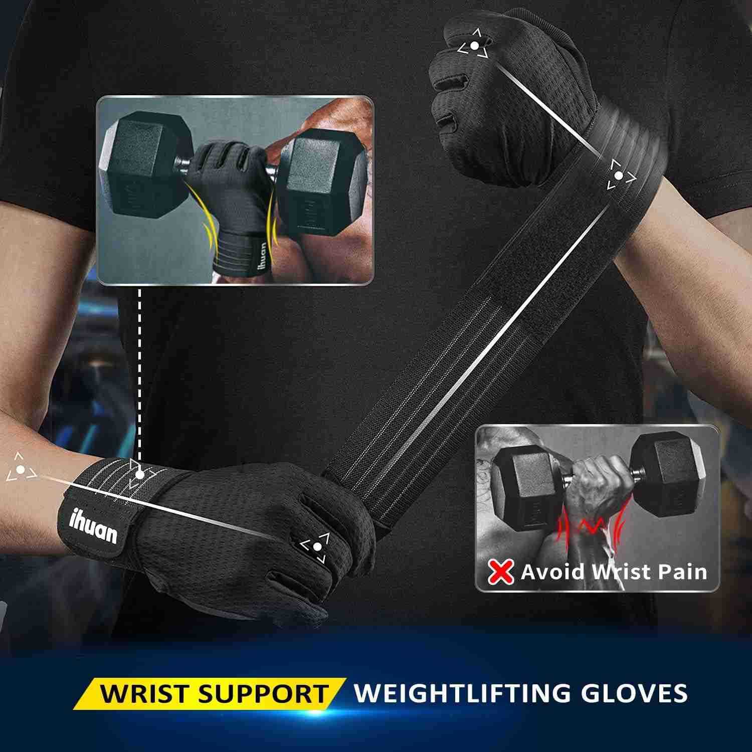 Workout Gloves for Men FullFinger Weight Lifting for Men Gym Full Hand Gloves for Weightlifting DeadliftW250911