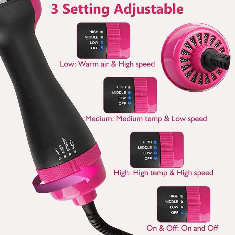One Step Hot Air Household Dryer Brush & Volumizer Curler Straightener Salon Hair Styling Tools
