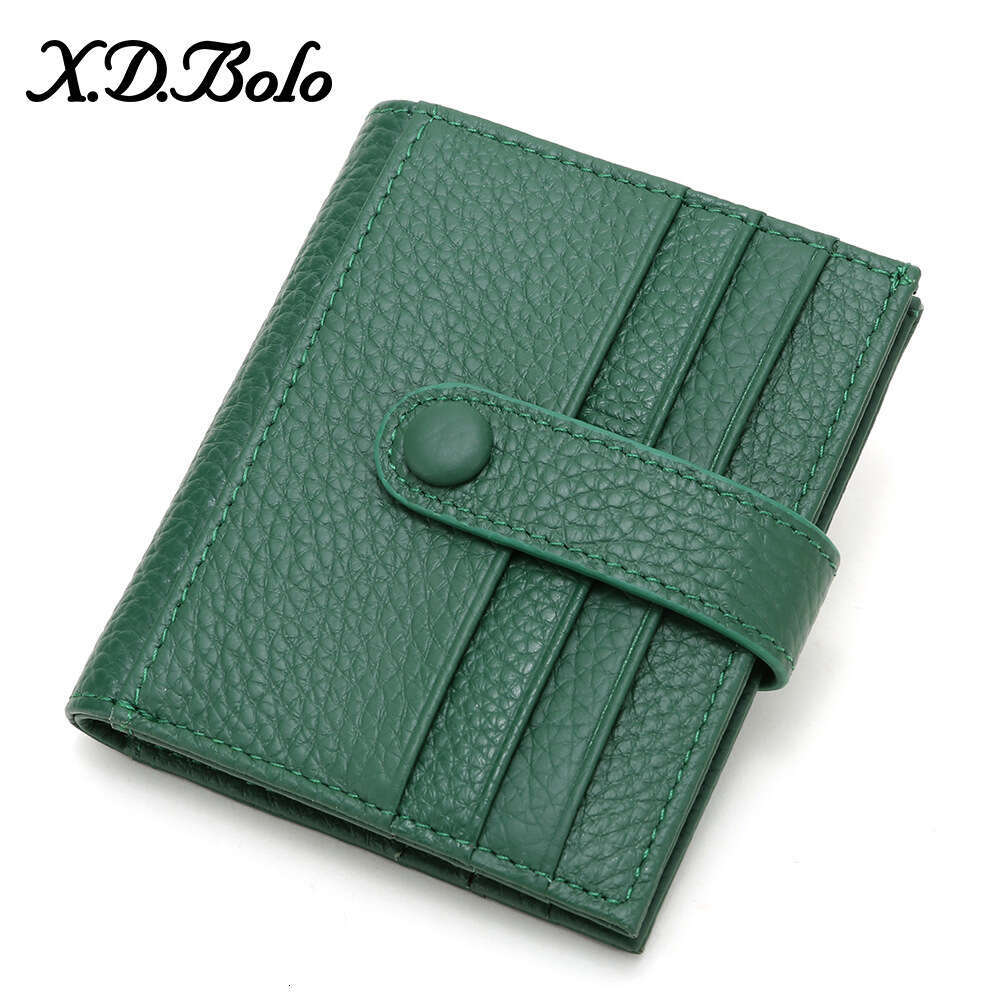 Cowhide Small Wallet for Women, Short Coin with Multiple Slots, Korean Style Student Wallet, Mini Card Holder Purse designer wallet B5
