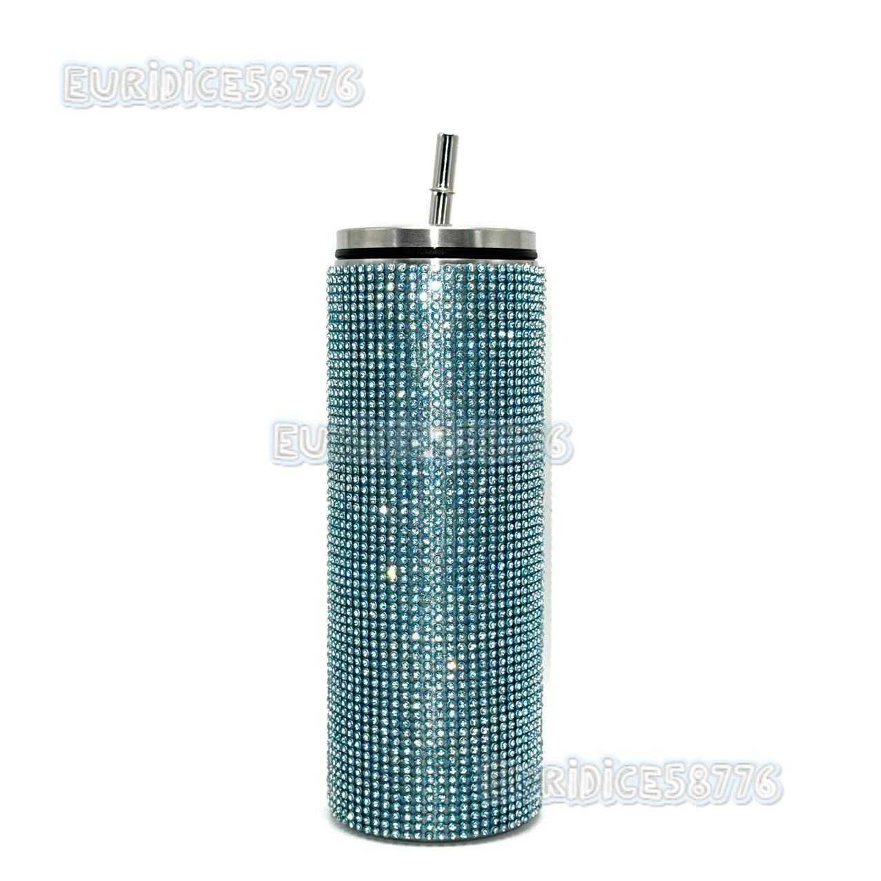 20oz Straight Cup with Rhinestones Insulated Stainless Steel Straw Cup Coffee Cup H250911