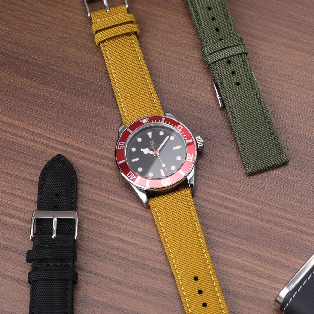 18mm 19mm 20mm 21mm 22mm 24mm Waterproof Sailcloth Watch Strap TwoSided Nylon Watchband Quick Release Band Sport Belt For Men 250910