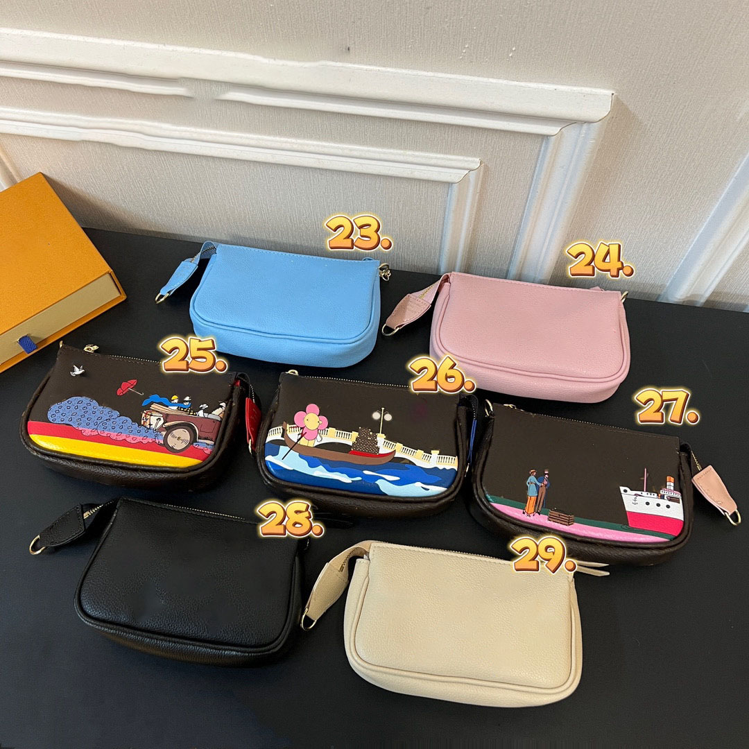 Designer Mini Pouch Accessoires Women Shoulder Crossbody Bag Handbag Chain Bags Leather Luxury Mini Mahjong Bag Zipper Coin Purse Wallet