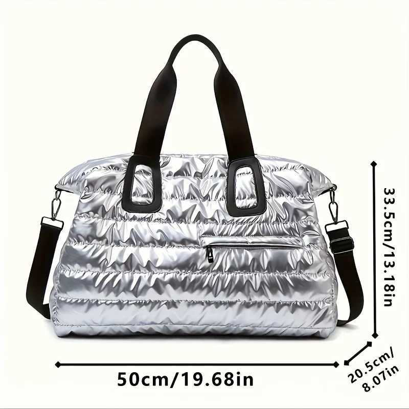 Large Capacity Womens Travel Bag Waterproof Nylon Fashion Shoulder Bag For Women Drywet Separation Fitness Bag Yoga Z250911