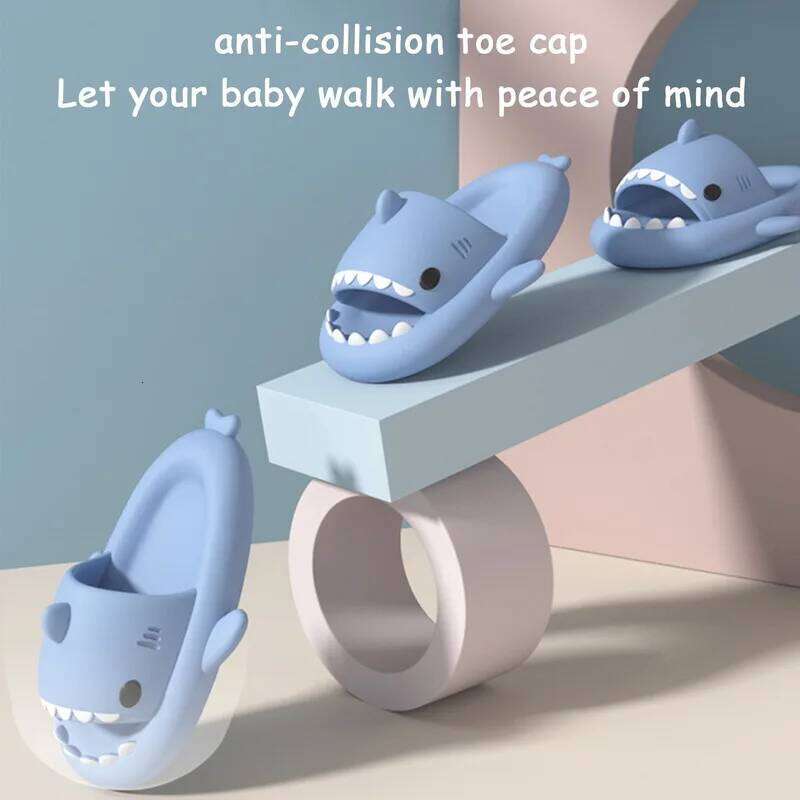 LItfun Cartoon Slippers Girls And Boys House Flat Thick Sole Beach Slides Lovely Children Fashion Shark Sandals