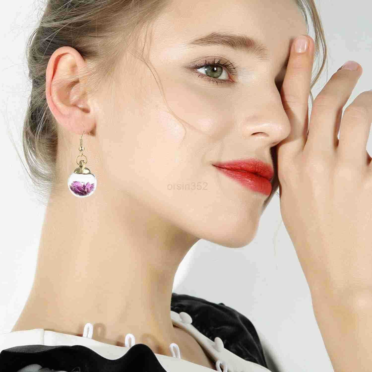 6 Pairs Multicolor Dangle Earrings Set for Women Girls Flower Life of Tree Ball Drop Dangle Earrings in BulkW250911
