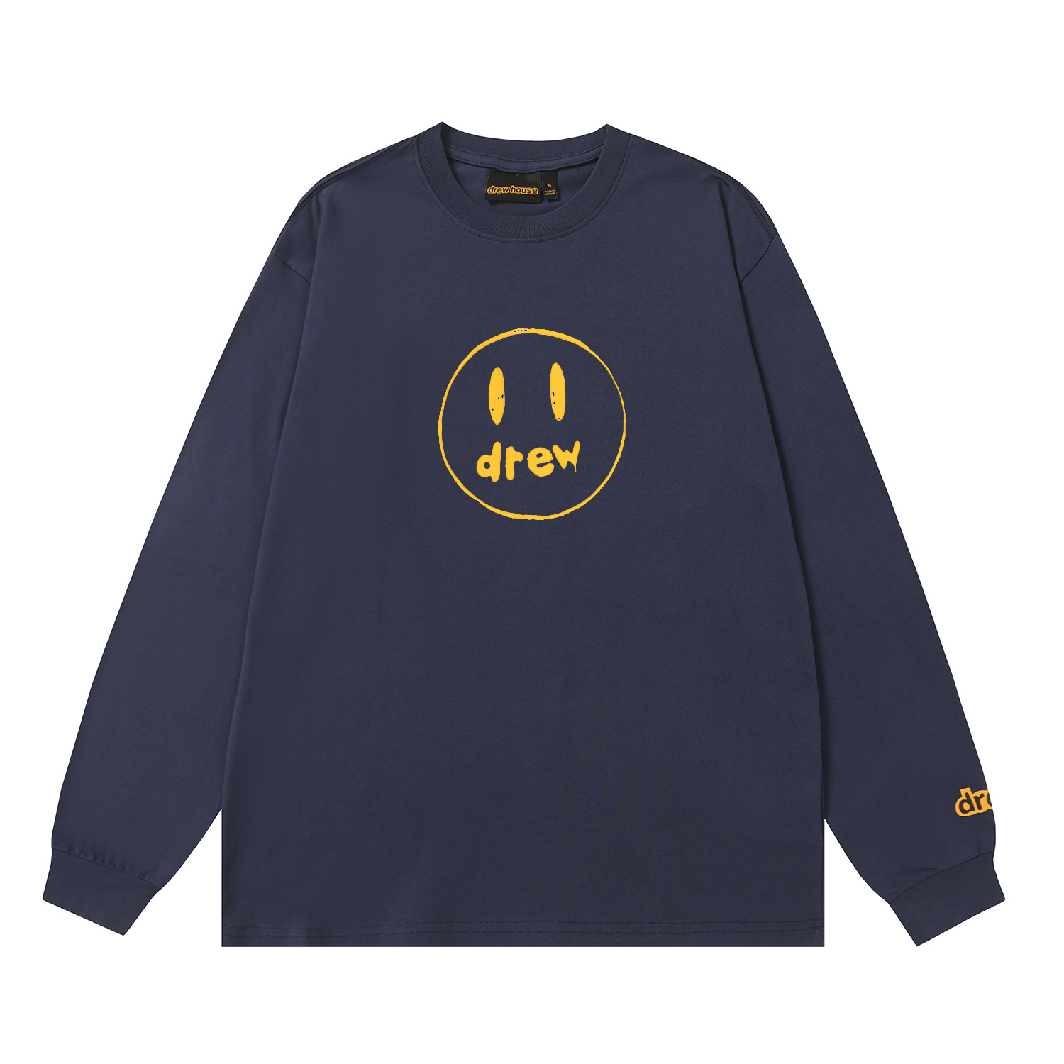 Drew House New Classic smiley drew letters T Shirt Men's and Women's Long Sleeve Tshirt Designer Luxury