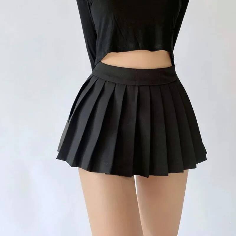 Spice girl pleated female pure color small short summer new Korean version JK college wind high waist mini skirt dongdumaoyi