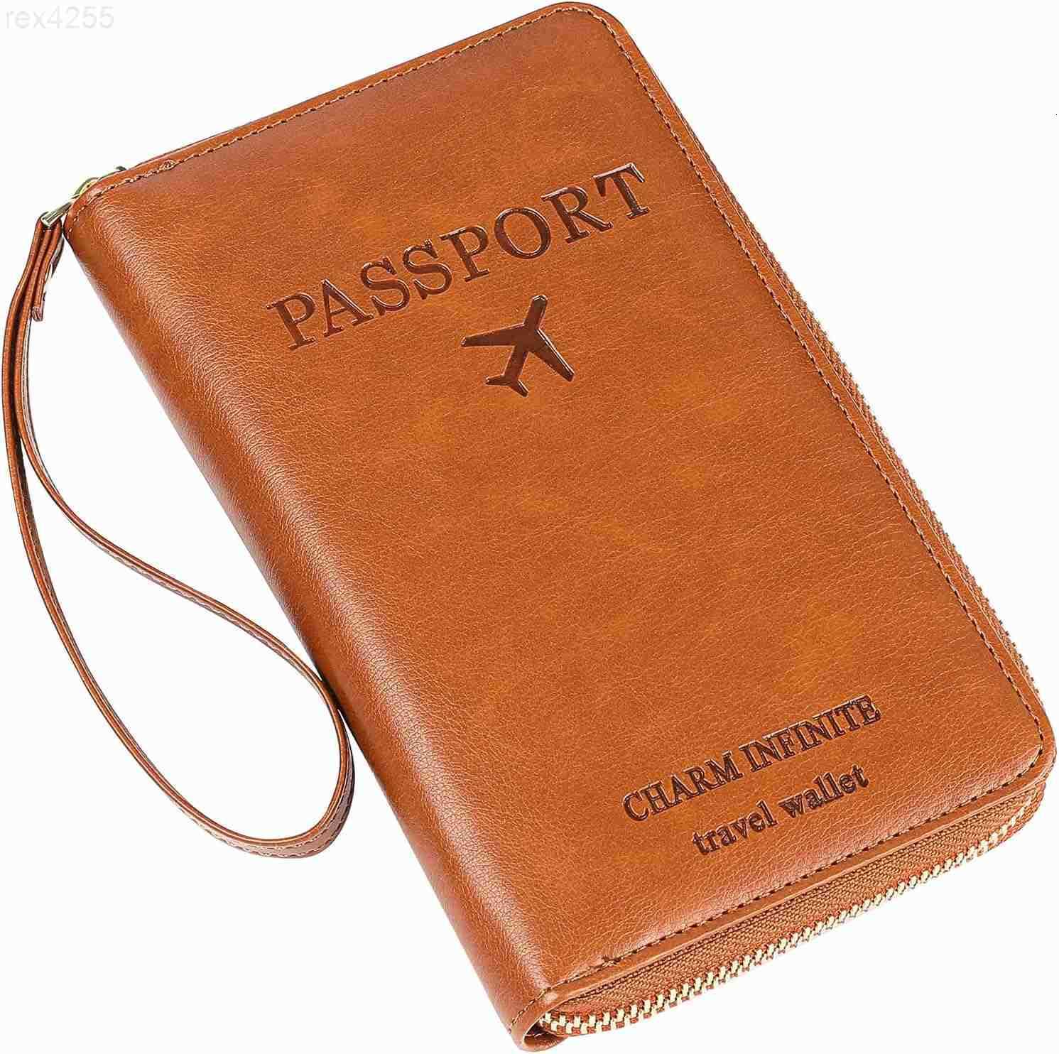 Leather RFID Blocking Passport Holder Travel Wallet Passport CoverTravel Wallet for WomenMen withW250911