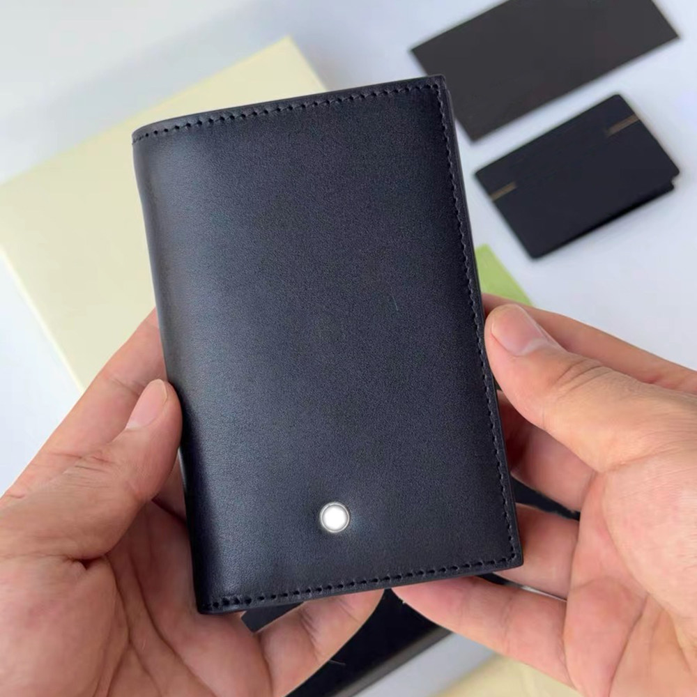 Business Card Wallet Genuine Leather Men's Wallet Luxury Designer Wallet Cardholder Credit Card Wallet Top Quality Women's Pure Cash Pocket Coin Pure Gift Box