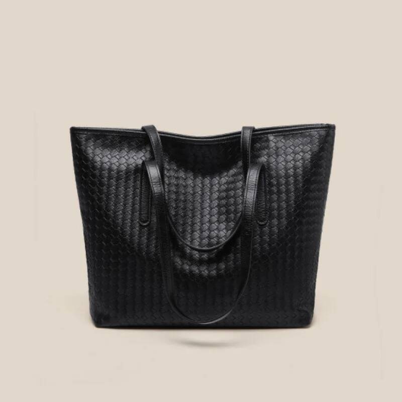 Mom's Outward Handbag New Fashionable Large Capacity Tote Shopping Big Bag Woven Commuter Single Shoulder Armband